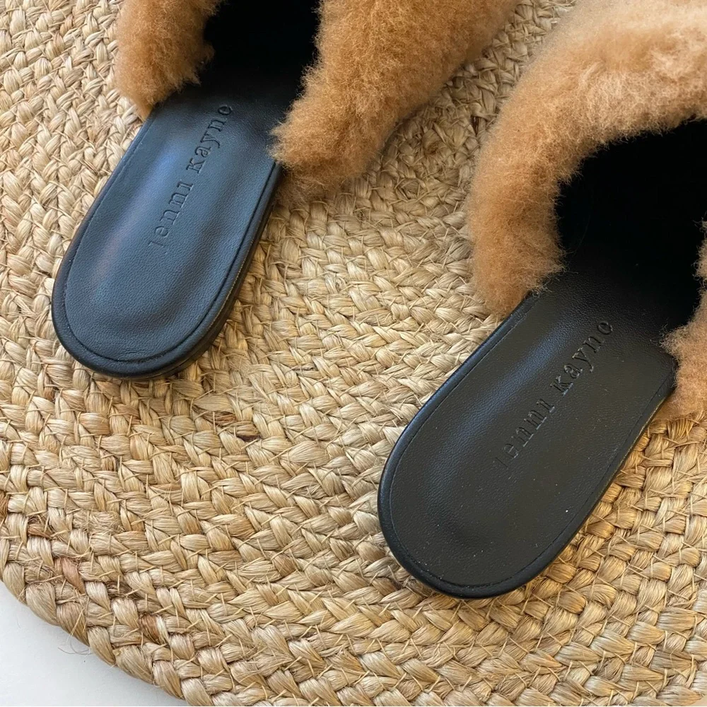 nwob JENNI KAYNE Shearling Mule in Natural - EU 37 - Picture 7 of 14